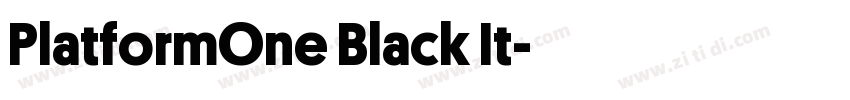 PlatformOne Black It字体转换